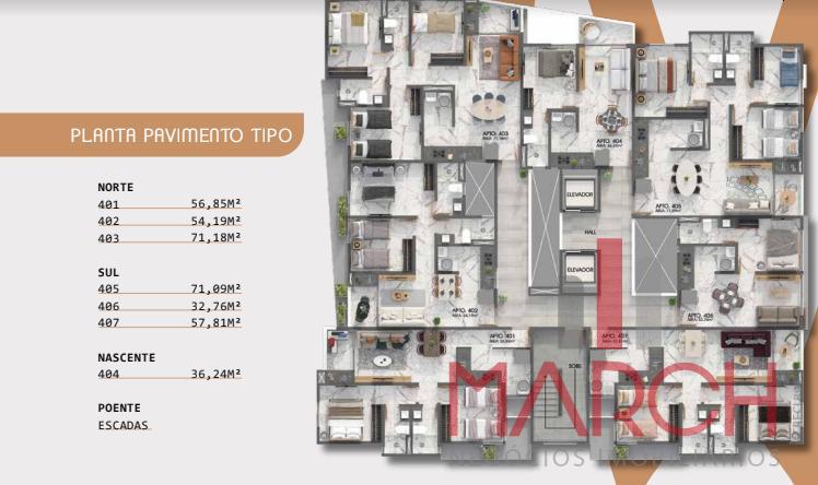 tipos de apartamentos