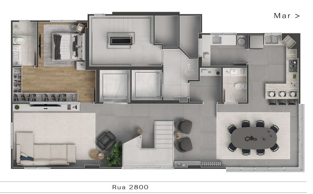 Planta 04 - 5 dorm 228,12m - duplex - inferior