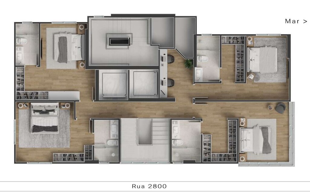 Planta 07 - 5 dorm 228,12m - cobertura duplex - superior