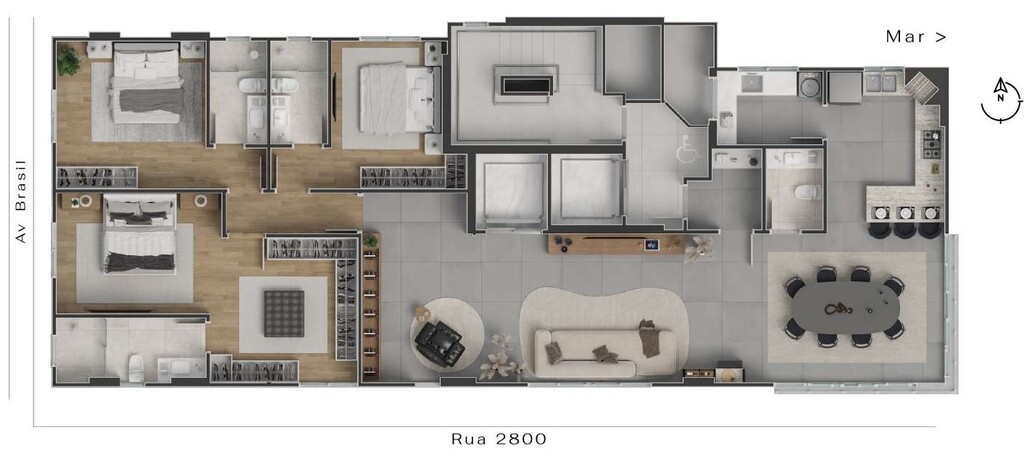 Planta 03 - 3 dorm 160,91m - opo 2