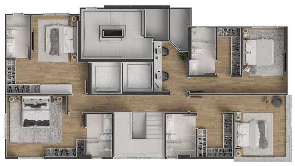 Planta 10 - 5 dorm 274,98m - duplex - superior