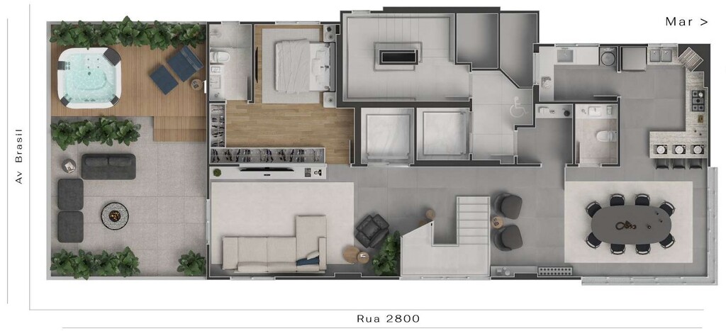 Planta 09 - 5 dorm 274,98m - duplex - inferior