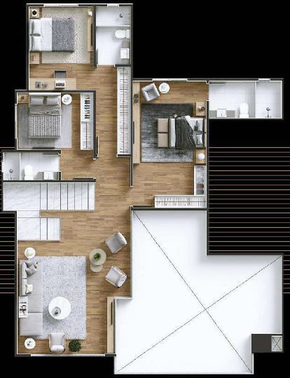 Planta 03 - 5 dorm 238 68m - duplex - superior