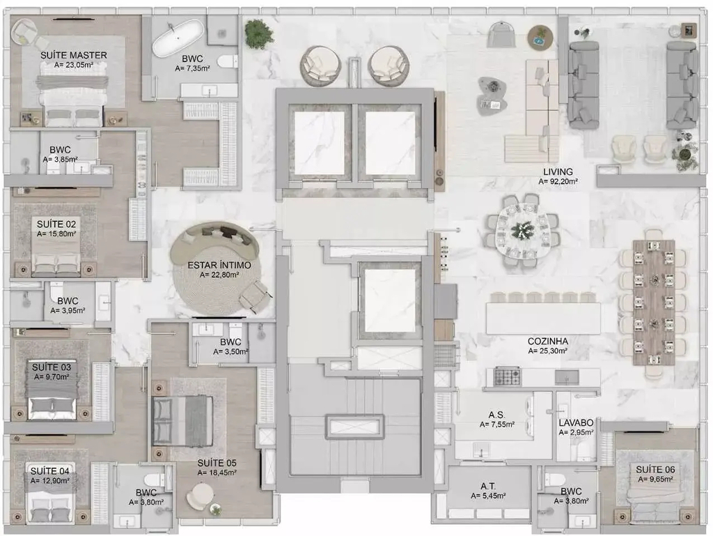 Planta 03 - 5 dorm 311m - penthouse