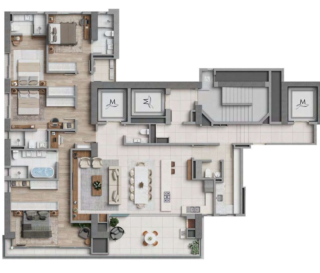 Planta 04 - 4 dorm 224 72m