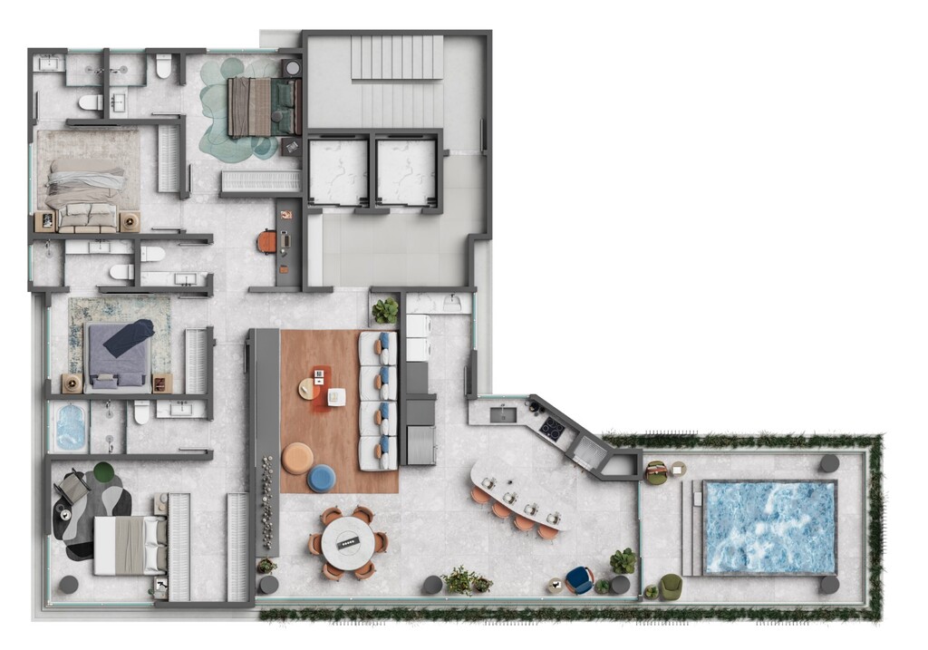 Planta 02 - 4 dorm 205 09m - penthouse