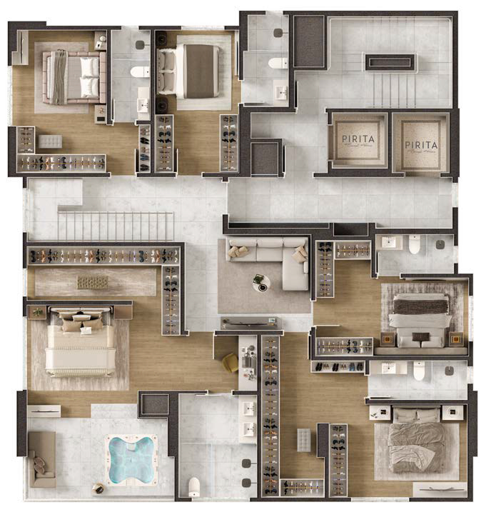 Planta 02 - 5 dorm 382m - cobertura duplex - inferior