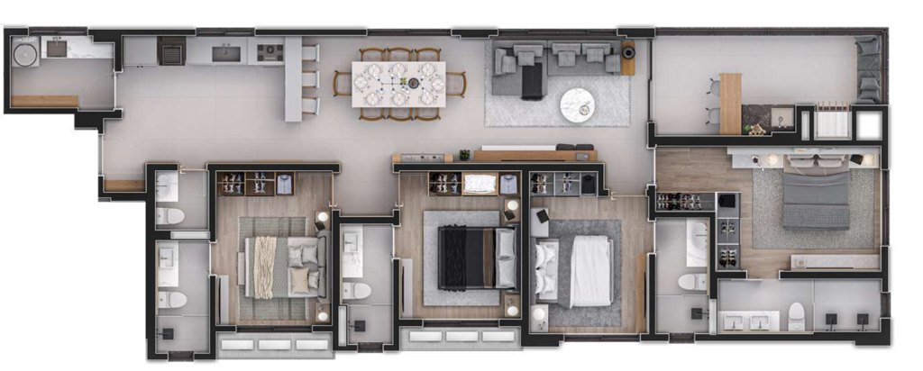 Planta 01 - 4 dorm 138 11m