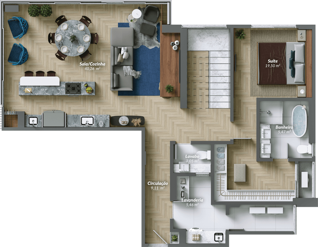 Planta 09 - 3 dorm 157m - duplex - inferior