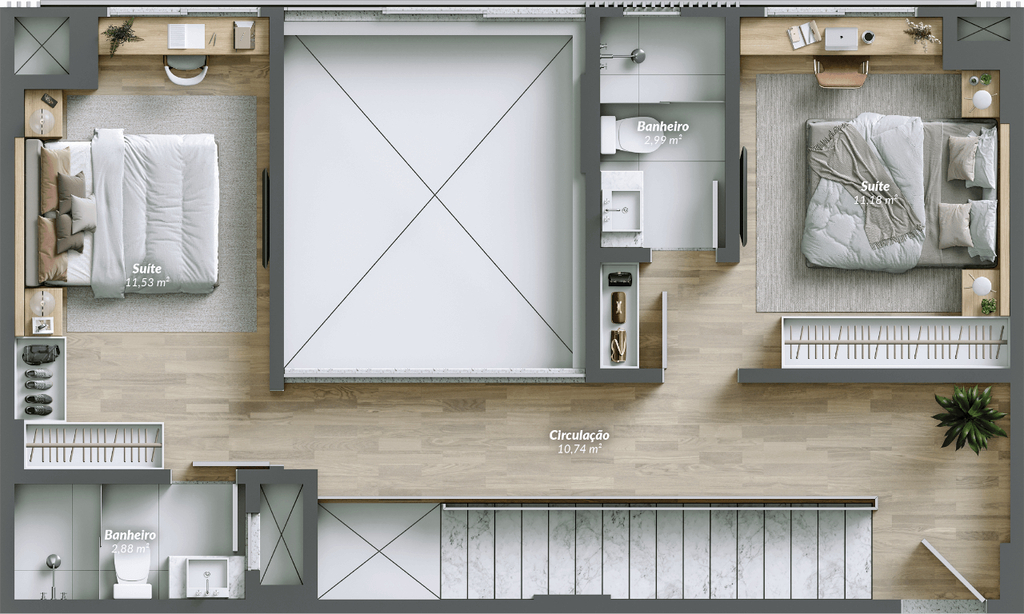 Planta 08 - 3 dorm 128m - duplex - superior