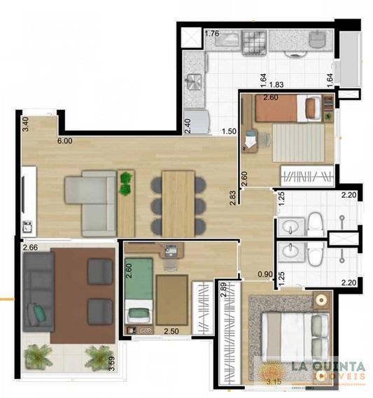 Planta 02 - 3 dorm 76m