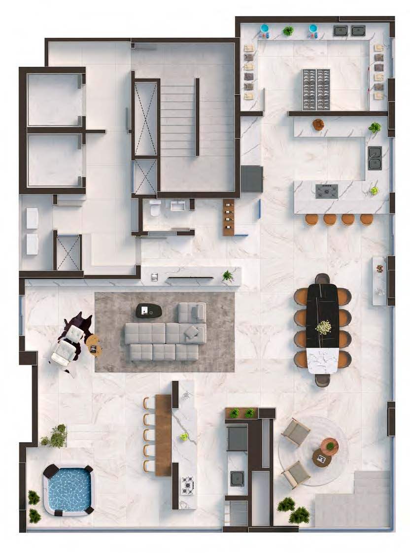 Planta 02 - 4 dorm 350,23m - cobertura duplex - inferior