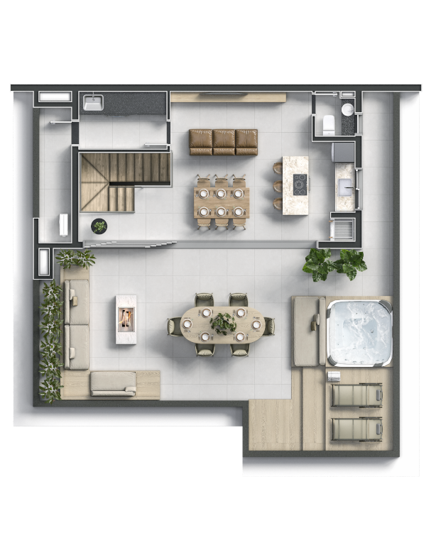 Planta 09 - 3 dorm 155,55m - cobertura duplex - superior