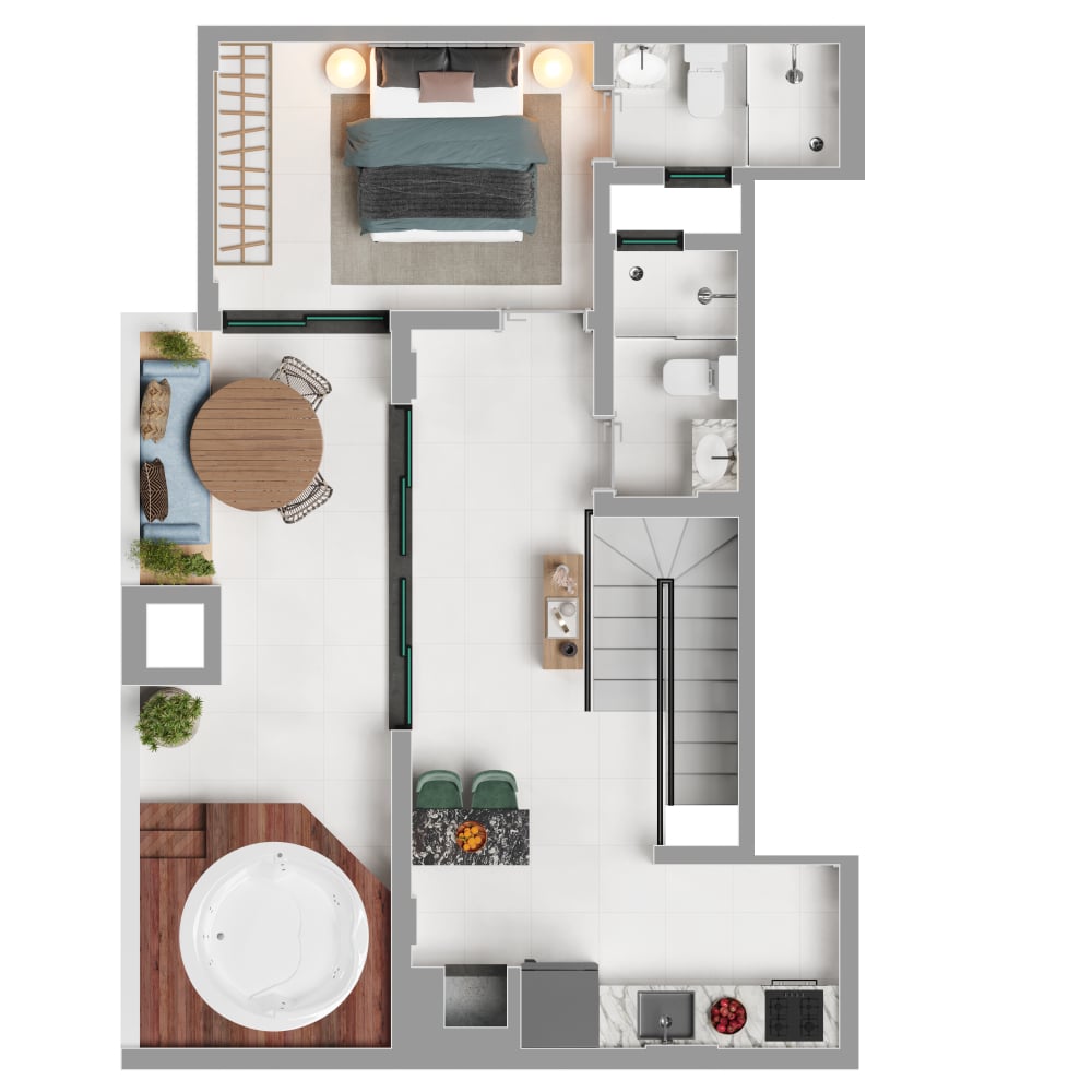 Planta 08 - 3 dorm 102m - cobertura duplex - superior