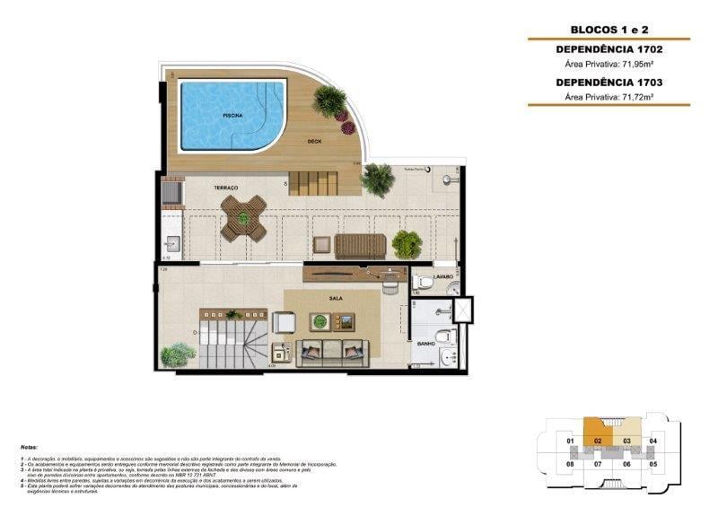 Planta 13 - 2 dorm 157 15m² - cobertura