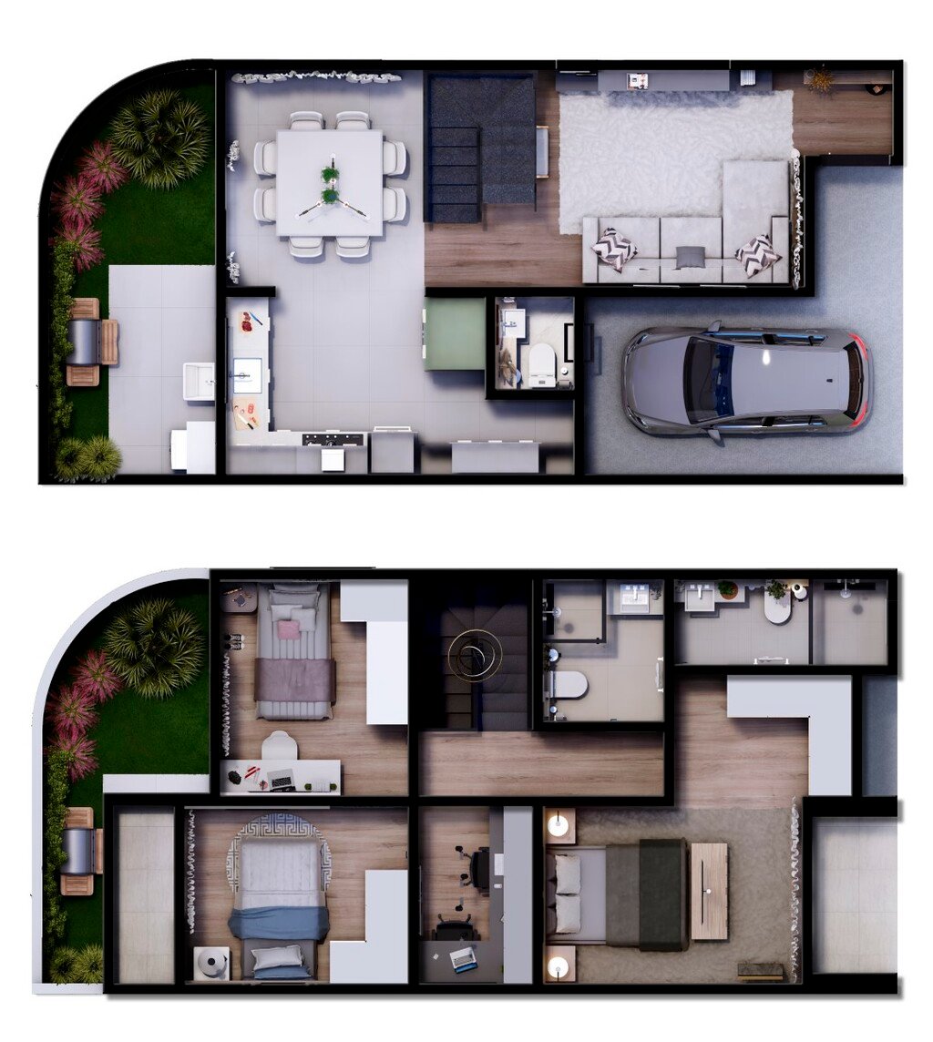 Planta 01 - 3 dorm 112 08m