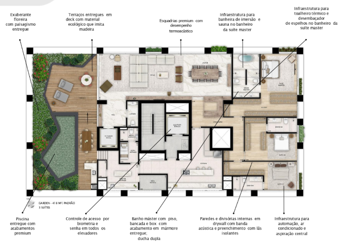 Planta 06 - 3 dorm 418m - garden