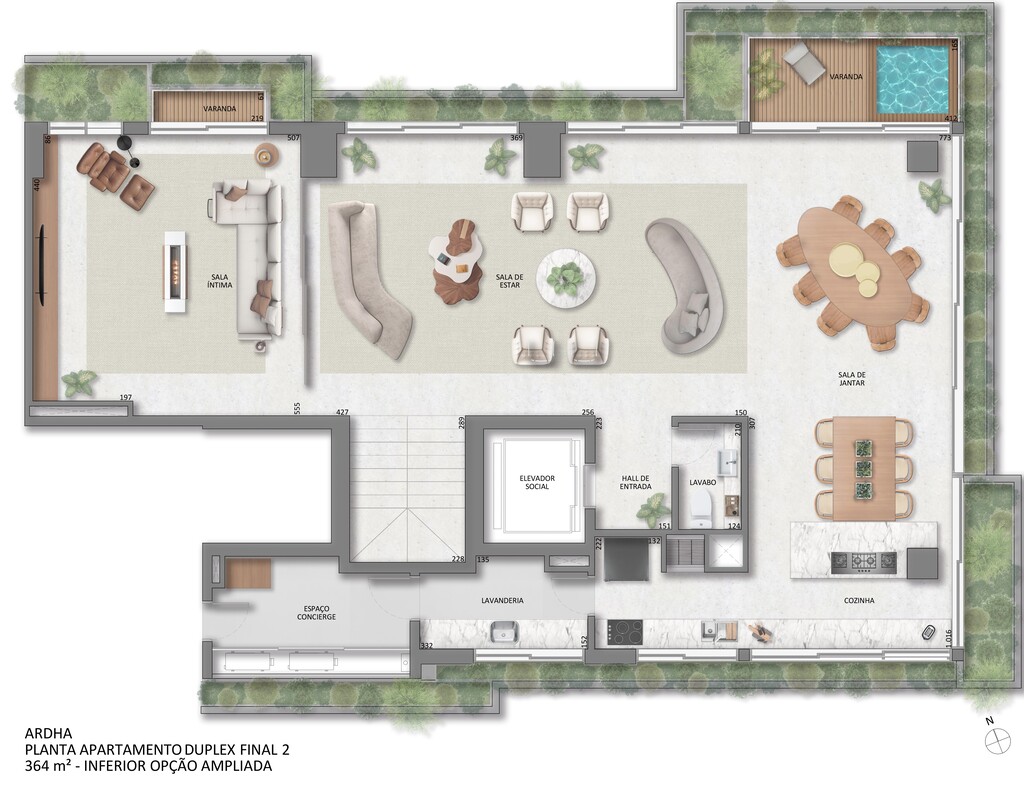 Planta 05 - 2 dorm 364m - duplex - inferior - opo