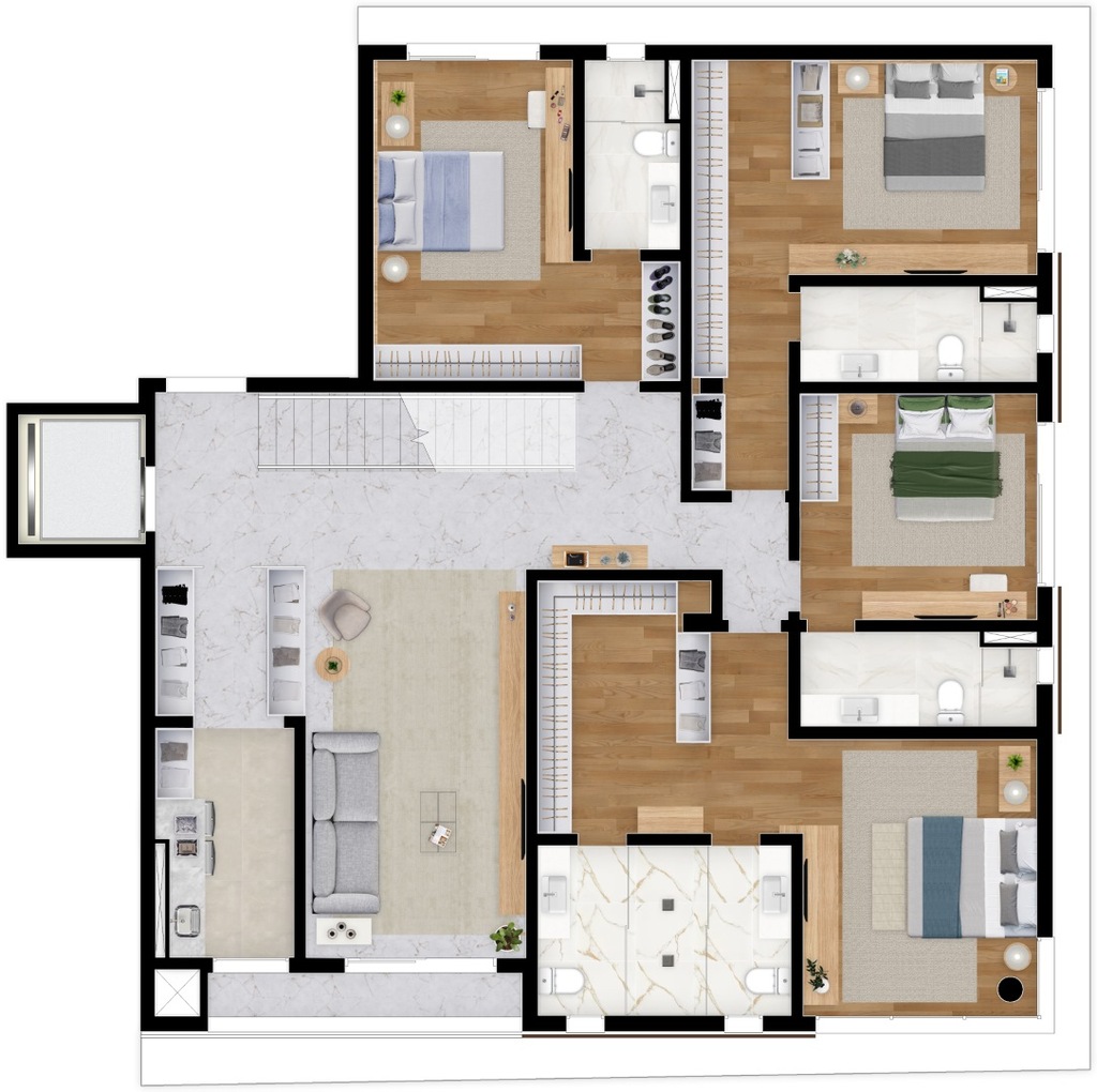 Planta 11 - 4 dorm 416m - cobertura duplex - inferior