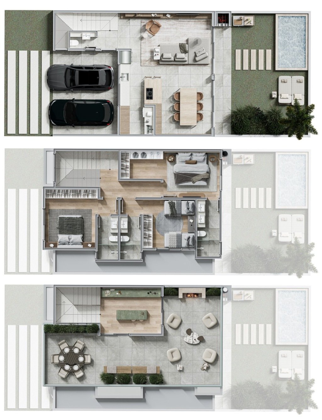 Planta 01 - 3 dorm 212m