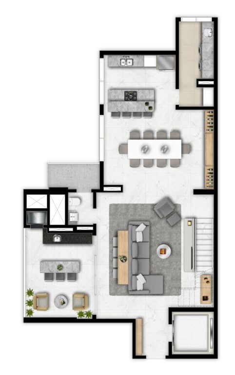 Planta 13 - 2 dorm 247m - duplex inferior