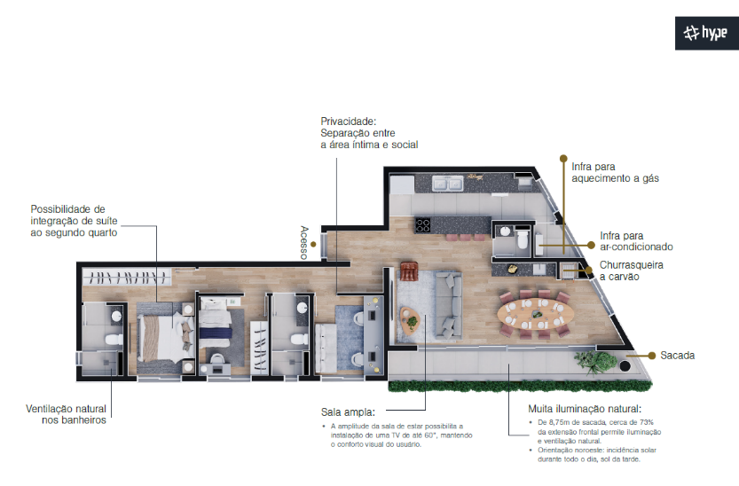 Planta 07 - 3 dorm 107,48m