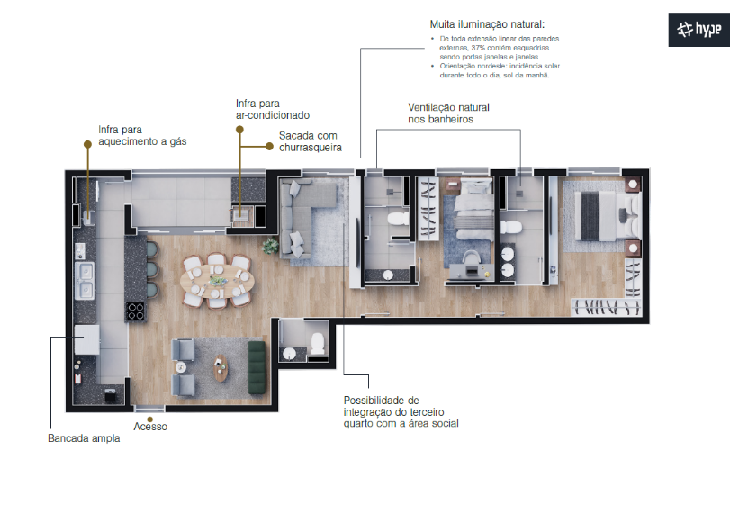 Planta 05 - 2 dorm 93,45m - opo