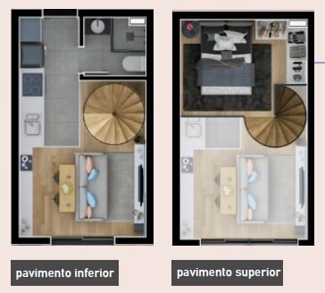 Planta 04 - 1 dorm 31 90m - loft