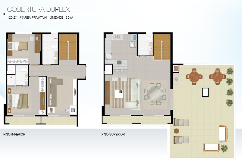 Planta 02 - 2 dorm 129 27m - cobertura duplex