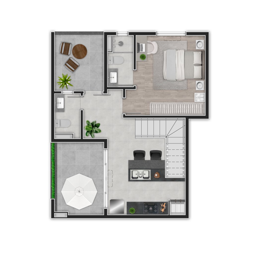 Planta 10 - 2 dorm 101m - cobertura duplex - superior