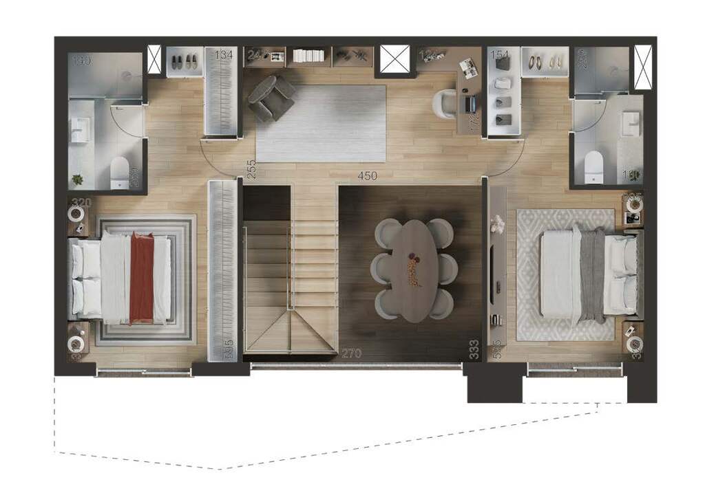 Planta 06 - 3 dorm 148,60m - duplex - superior