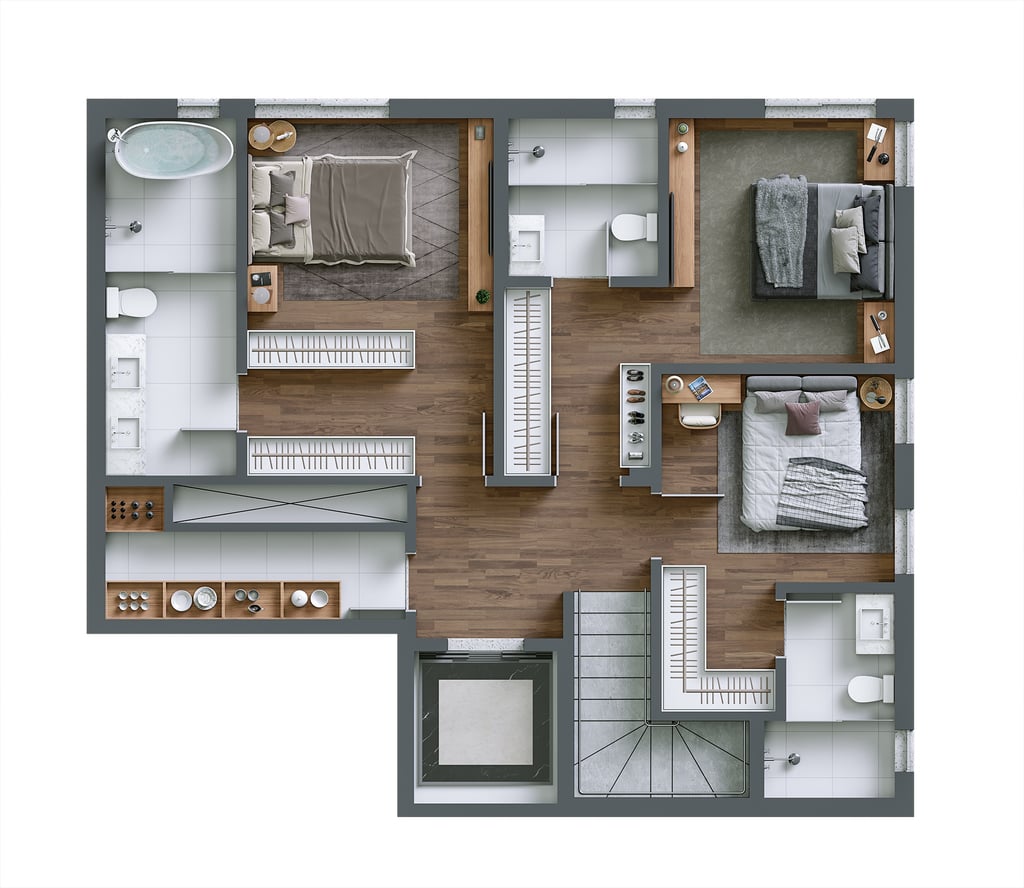 Planta 12 - 3 dorm 206,76m - cobertura duplex - superior