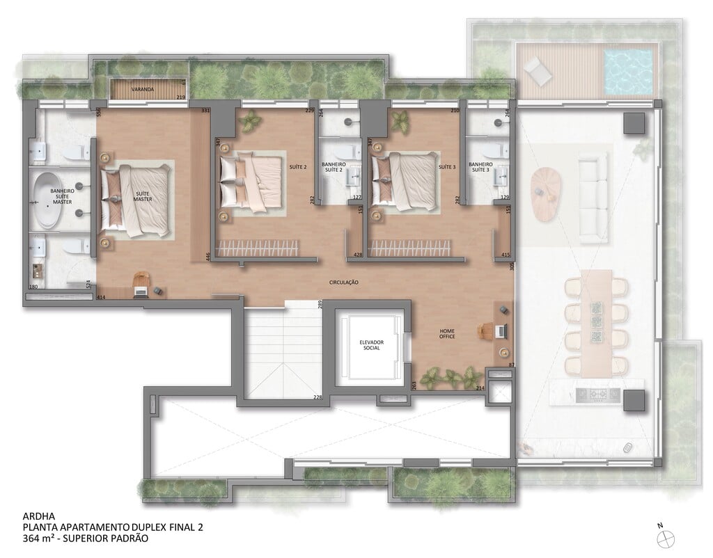 Planta 04 - 4 dorm 364m - duplex - superior