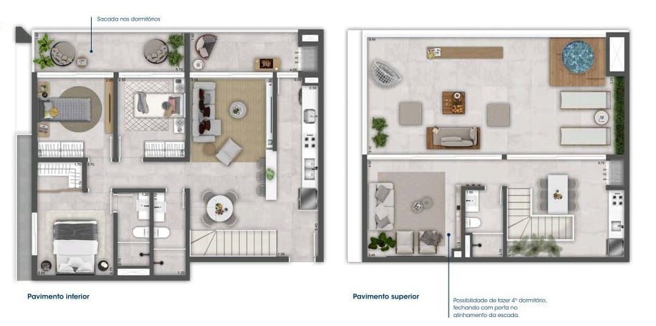 Planta 06 - 3 dorm 183,59m - cobertura duplex