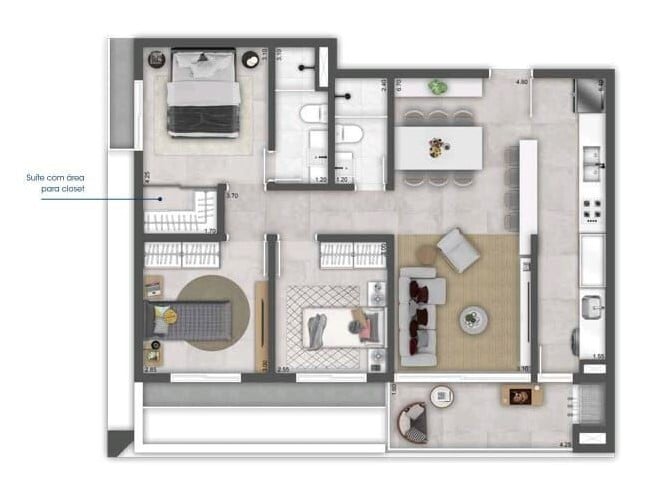 Planta 03 - 3 dorm 86,68m