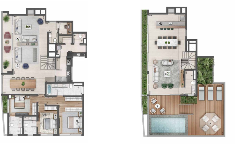 Planta 07 - 3 dorm 345m - cobertura duplex