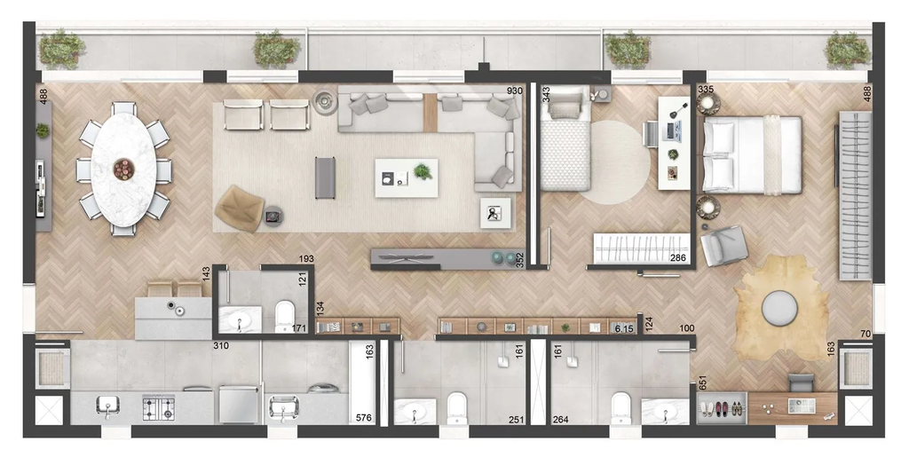 Planta 08 - 3 dorm 127m - opo