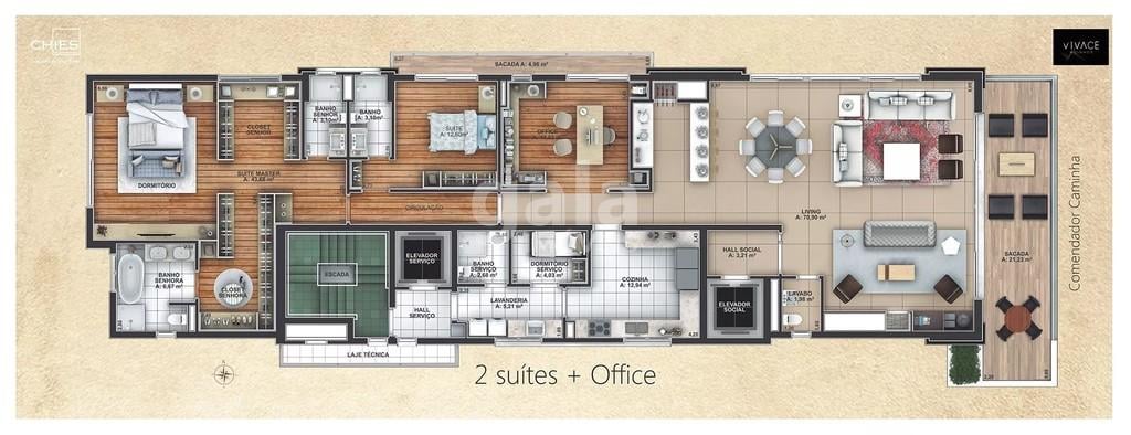 Planta 05 - 3 dorm 256m - opo