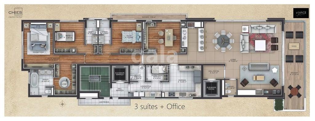 Planta 07 - 3 dorm 256m - opo