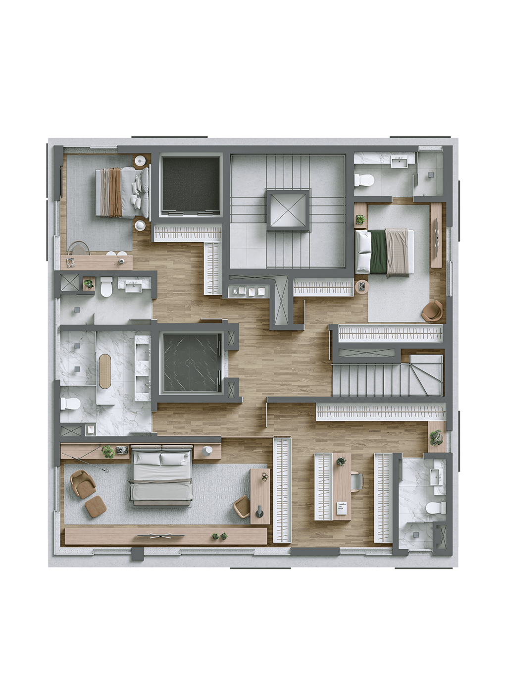 Planta 12 - 3 dorm 437m² - triplex - inferior - opção