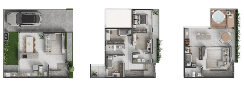 Planta 01 - 4 dorm 176,67m²