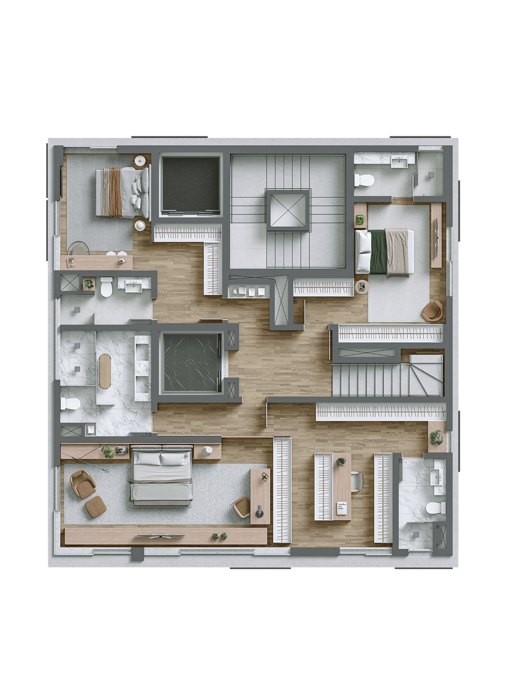 Planta 12 - 3 dorm 437m² - triplex - inferior - opção