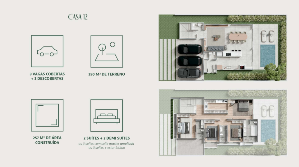 Planta 07 - 257m³ 4 dorm - duplex