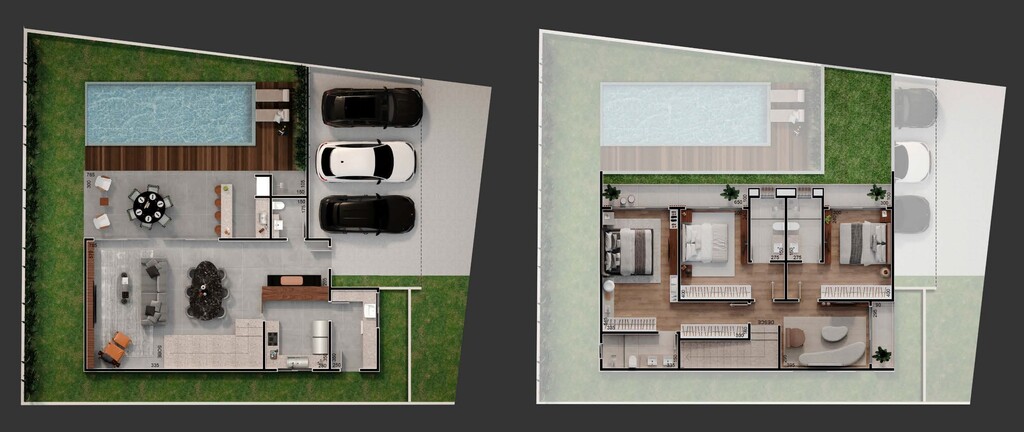 Planta 04 - 3 dorm 258m²