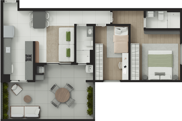 Planta 08 - 2 dorm 81,49m²