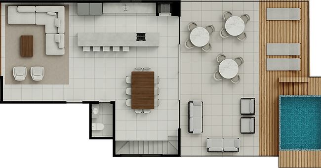 Planta 08 - 4 dorm 301,09m² - cobertura duplex - superior