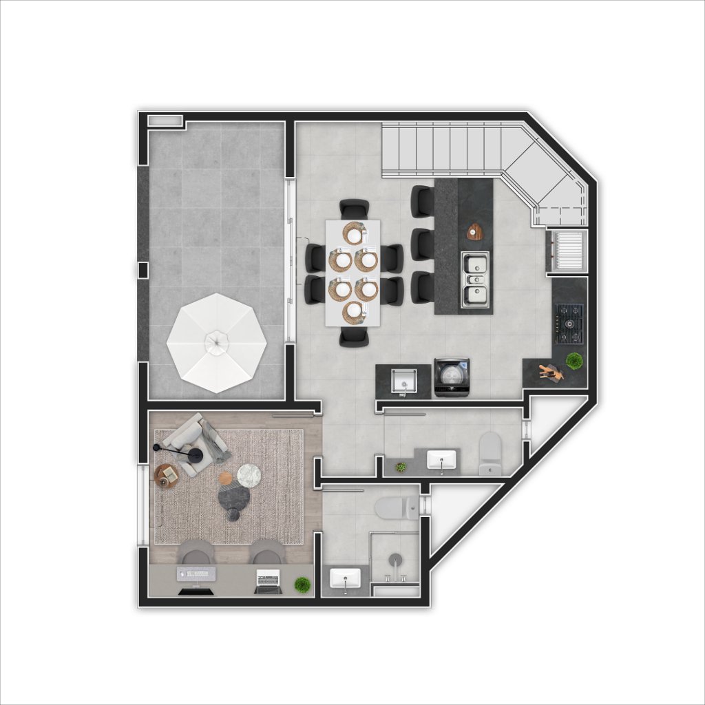 Planta 08 - 2 dorm 101m² - cobertura duplex - superior