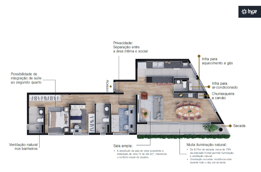 Planta 07 - 3 dorm 107,48m²