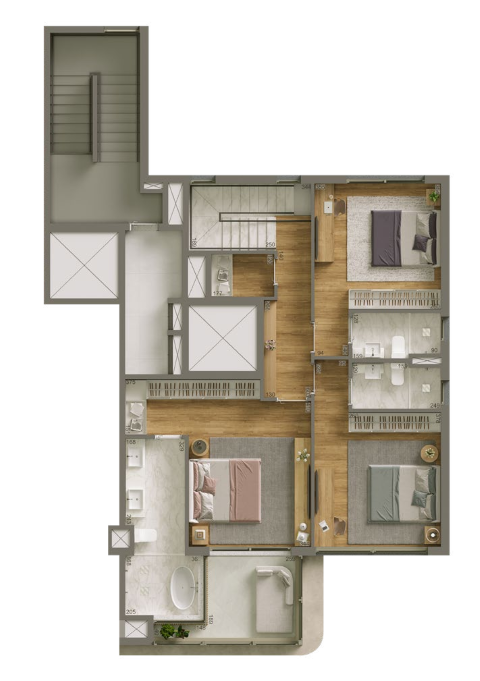 Planta 13 - 3 dorm 185m² - cobertura - superior