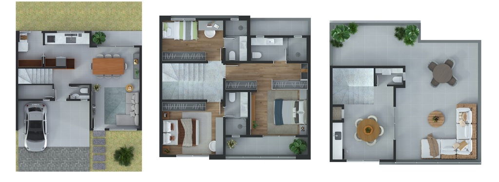 Planta 01 - 3 dorm 167,13m²